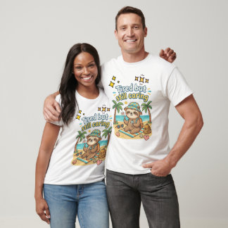 Tired but Still Caring Sloth Summer Tee
