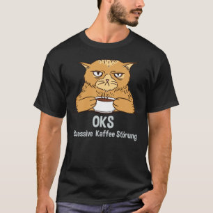 Tired cat coffee espresso coffee men women 1 T-Shirt