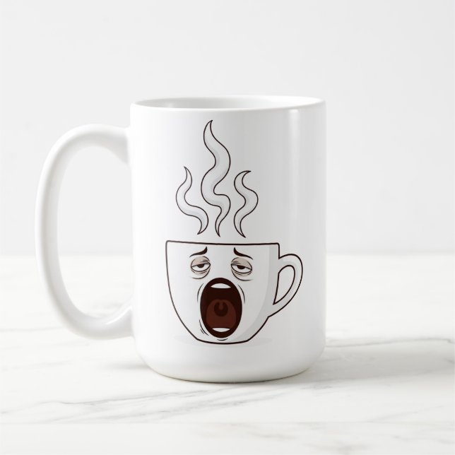 Tired Coffee Lover Mug  | Funny Morning Caffeine  (Left)
