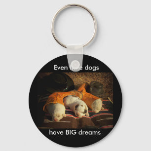 Tired Cowboy Puppies Key Ring