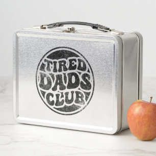 Tired Dads Club Funny Metal Lunch Box