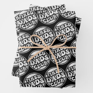 Tired Dads Club Funny Wrapping Paper Sheet
