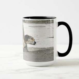 Tired Dog mug - choose style & colour
