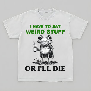 Tired Frog Coffee Shirt – Vintage Sketch Style