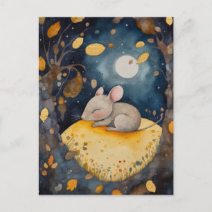 Tired Little Woodland Mouse Postcard