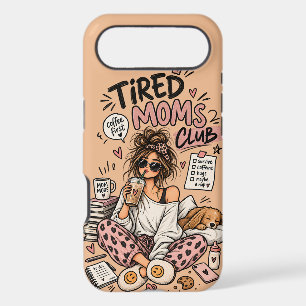 Tired Moms Club Funny Coffee Lover Mum Typography