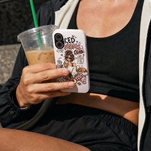 Tired Moms Club Funny Coffee Lover Mum Typography