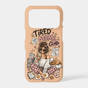 Tired Moms Club Funny Coffee Lover Mum Typography