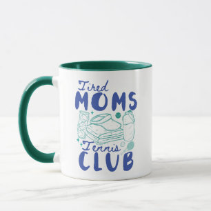 Tired Moms Tennis Club Retro Funny Sports Mug