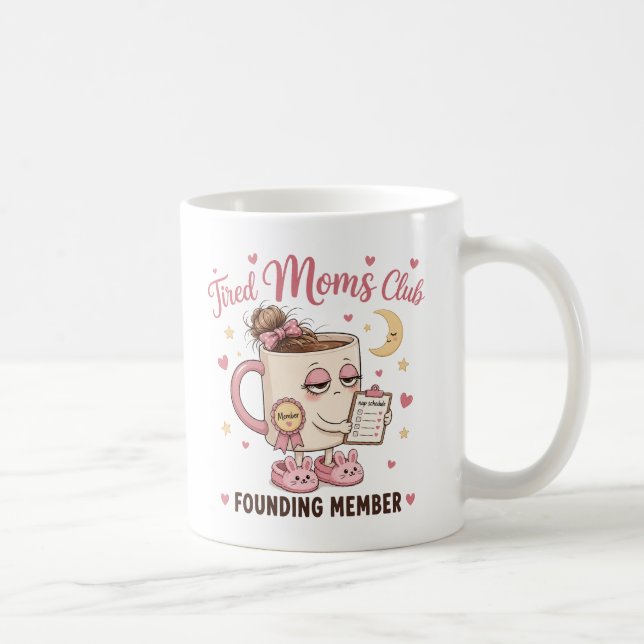 Tired Mum Loading Please Insert Coffee Funny Mum Mug (Right)