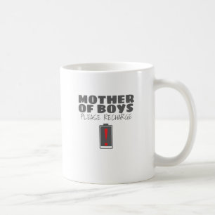 Tired Mum Mother of Boys Please Recharge Gift Coffee Mug