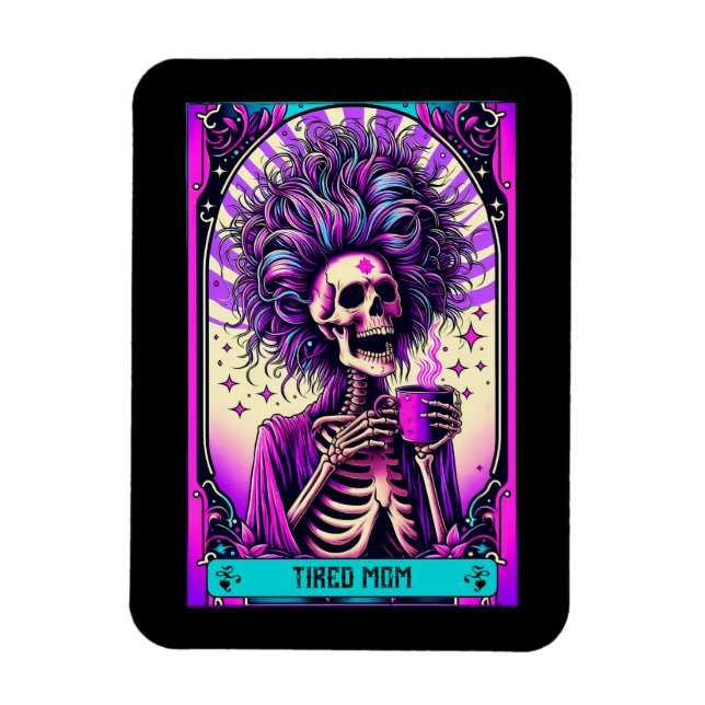 Tired Mum Tarot Card Magnet (Vertical)