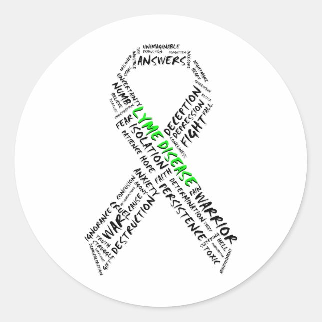 Tired of Lyme Support Stickers (Front)