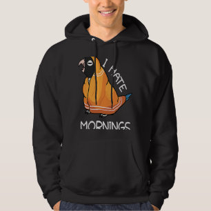 Tired Parrot Hates Mornings I Blue masked Lovebird Hoodie