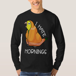 Tired Parrot Hates Mornings I Double Yellow headed T-Shirt
