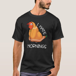 Tired Parrot Hates Mornings I Fischers Lovebird T-Shirt