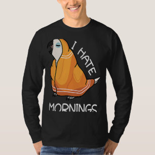 Tired Parrot Hates Mornings I White Cockatoo T-Shirt