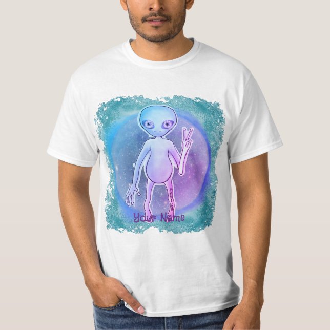 Tired Peace Alien T-Shirt (Front)