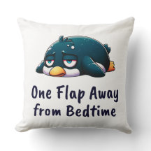 Tired penguin sad weary and unmotivated