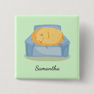 Tired Potato 15 Cm Square Badge