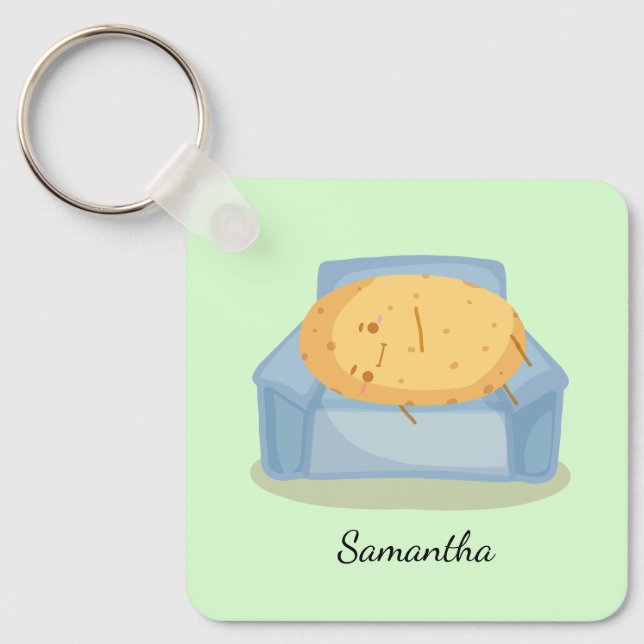 Tired Potato Key Ring (Front)