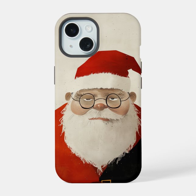 Tired Santa iPhone 15 Case (Back)