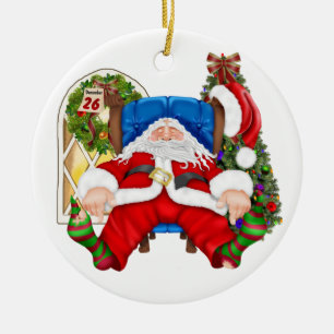 Tired Santa - SRF Ceramic Tree Decoration