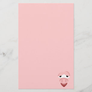 Tired Smiling Pig Face Stationery