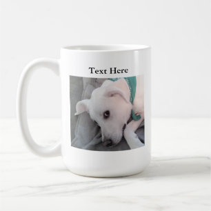 Tired St Patricks Day Dog Wearing Green Coffee Mug