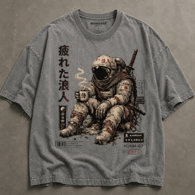 Tired Wanderer Astronaut Tri-Blend Shirt (Creator Uploaded)