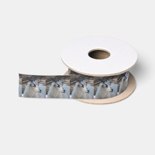 Tired White Goat Satin Ribbon