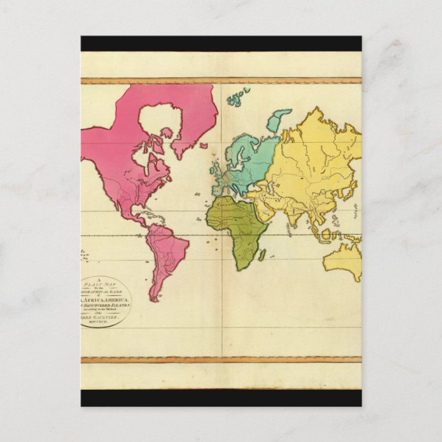 Tired World Map 8_Maps of Antiquity Postcard (Front)