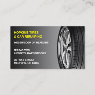 Tires Auto Repair Business Card