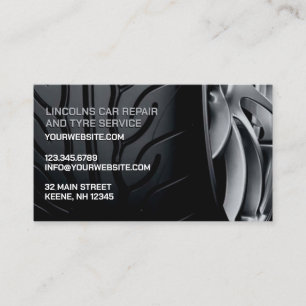 Tires Auto Repair Business Card
