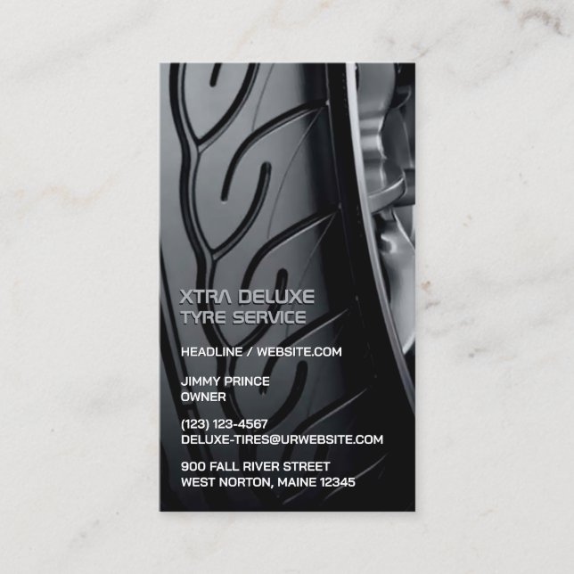 Tires Auto Repair Business Card (Front)
