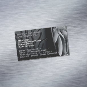 Tires Auto Repair Magnetic Business Card