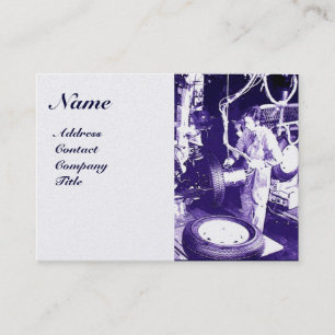 TIRES , AUTOMOTIVE,Car Repair Garage, Monogram Business Card