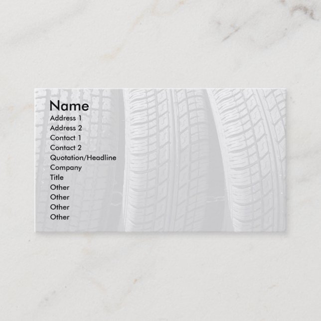 Tires Business Card (Front)