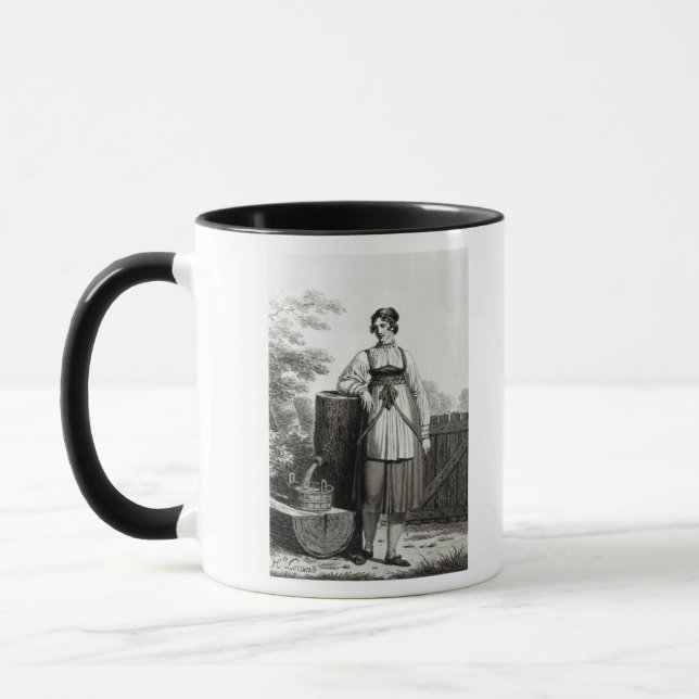 Tirollian Peasant Girl, 1817 Mug (Left)
