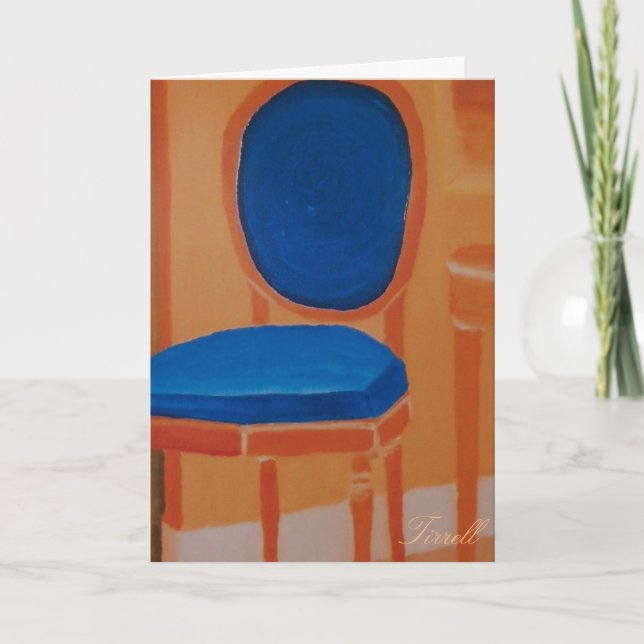 Tirrell Blue Chair Birthday Card (Front)