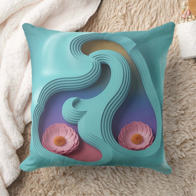 Tirta Droplet Cascade 3D Batik Motif Cushion (Blanket)