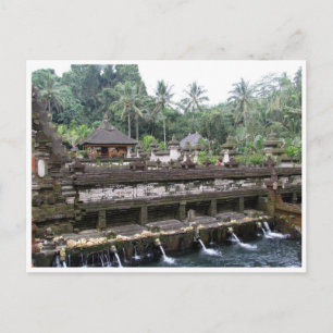 tirta empul temple bali postcard