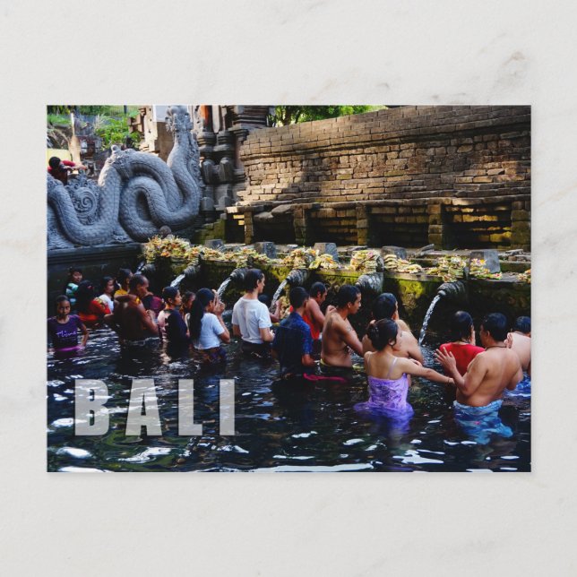 Tirta Empul Temple in Bali, Indonesia Postcard (Front)