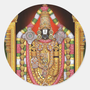 Tirupati Balaji Classic Round Sticker