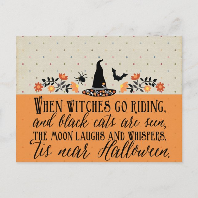 'Tis Near Halloween Postcard (Front)