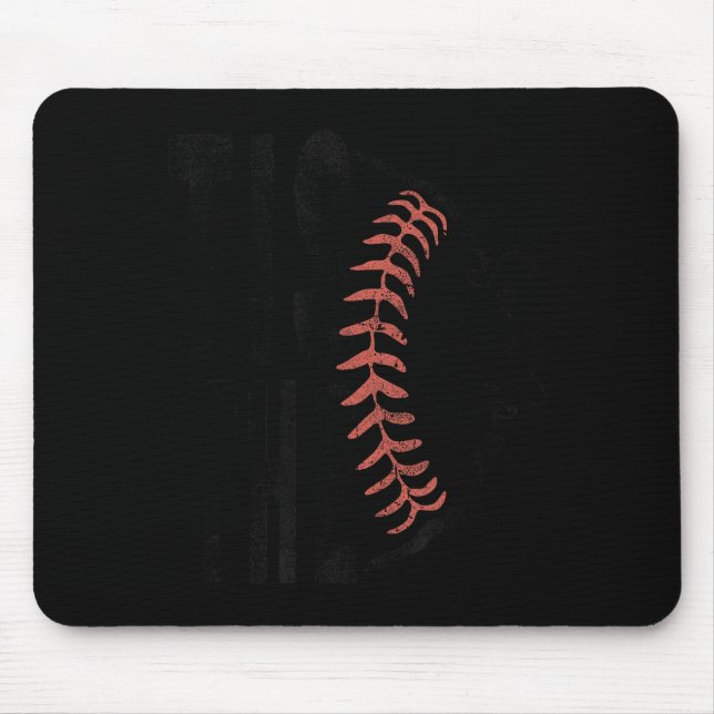 Tis Season Baseball Softball Funny Artwork Mouse Mat (Front)