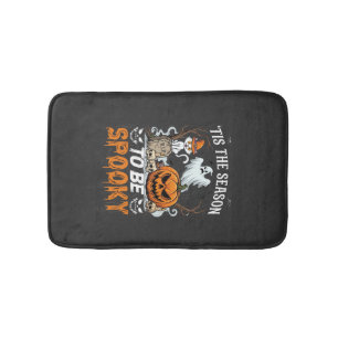 Tis Season Be Spooky Halloween Pumpkin Ghost Bath Mat