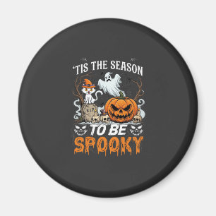 Tis Season Be Spooky Halloween Pumpkin Ghost Magnet