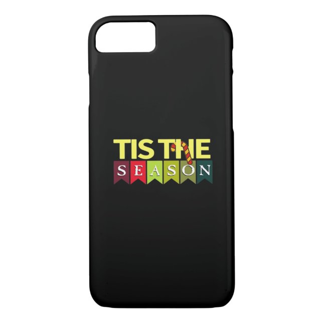 Tis Season Christmas Santa Funny Trendy Case-Mate iPhone Case (Back)