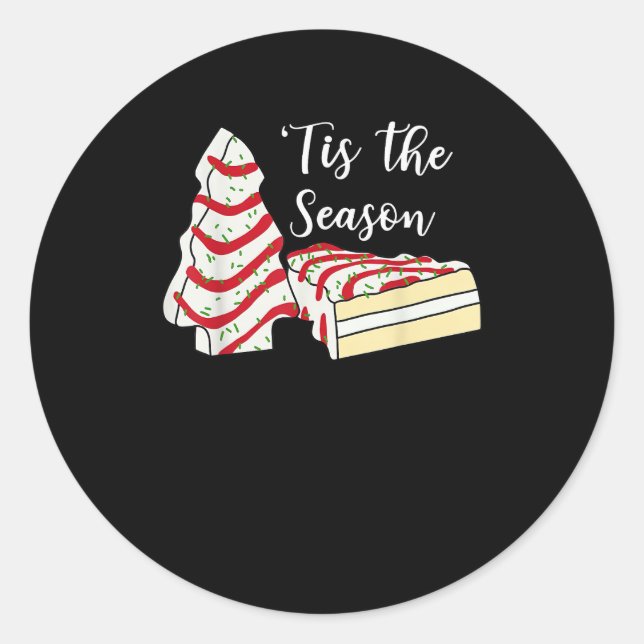 Tis Season Christmas Tree Costume Funny Graphic Classic Round Sticker (Front)